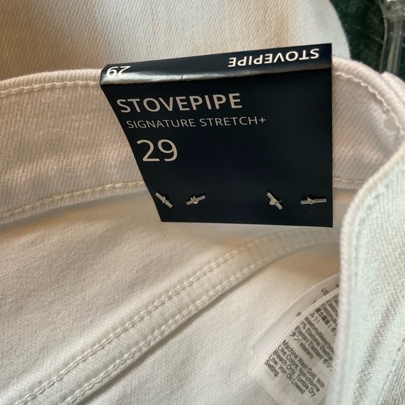 J.Crew White stovepipe straight jean in signature stretch+ denim Size 29 NWT - Picture 10 of 11